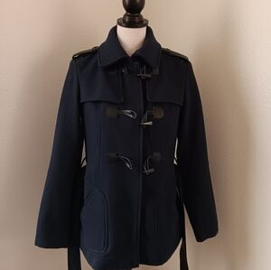 NICOLE MILLER Thick Navy Trench Coat